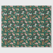 Kerst fantasie gebakken goederen cadeaupapier (Vlak)