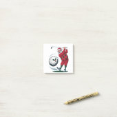Kerst Fantasie Golf Spelende Kerstman Post-it® Notes (Op bureau)