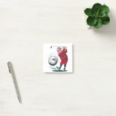 Kerst Fantasie Golf Spelende Kerstman Post-it® Notes (Kantoor)