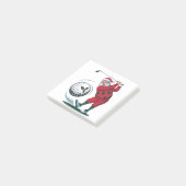 Kerst Fantasie Golf Spelende Kerstman Post-it® Notes (Schuin)