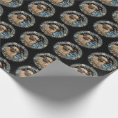 Kerst Fantasy Pug Cadeaupapier (Hoek)