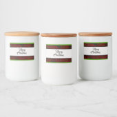 Kerst Faux Folie Design 2 Voedselcontainer Etiket (Flessen)
