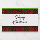 Kerst Faux Folie Design 2 Voedselcontainer Etiket (Enkel label)