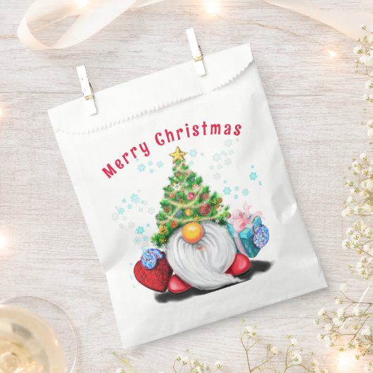 Kerst Favor Bag Schattige Gnome met Gift Bedankzakje (Geknipt)
