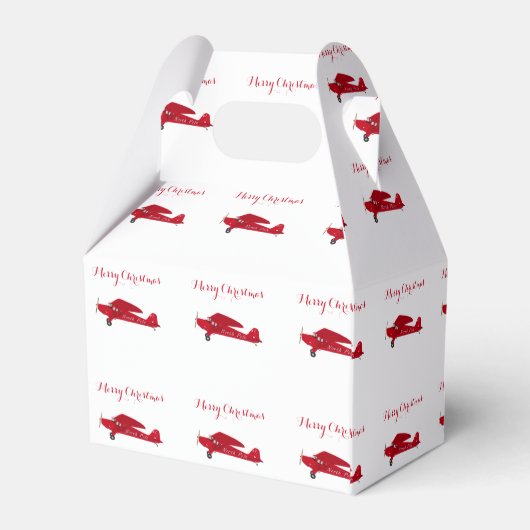 Kerst Favor Boxes Noordpool Vliegtuig Bedankdoosjes (Achterkant)