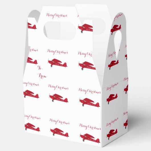 Kerst Favor Boxes Noordpool  Vliegtuig Bedankdoosjes (Geopend)