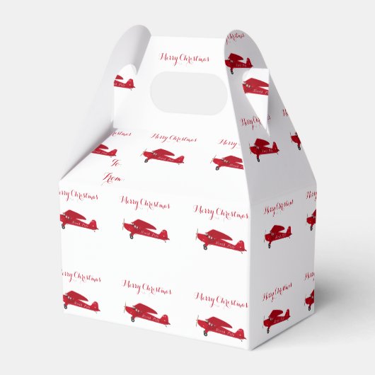 Kerst Favor Boxes Noordpool Vliegtuig Bedankdoosjes (Voorkant Zijde)