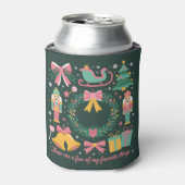 Kerst Favoriete Dingen Coquette Notenkraker Roze Blikjeskoeler (Blikje Voorkant)