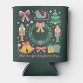 Kerst Favoriete Dingen Coquette Notenkraker Roze Blikjeskoeler (Voorkant)