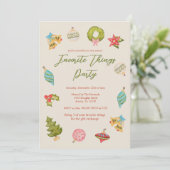 Kerst Favoriete Dingen Feest Vakantie Fun Schattig Kaart (Staand voorkant)