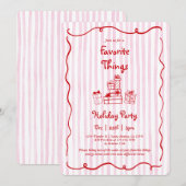 Kerst Favoriete Dingen Kaart (Voorkant / Achterkant)