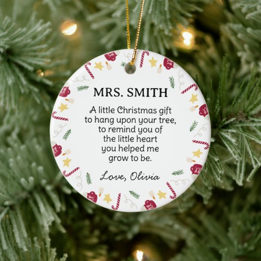 Kerst Favoriete Leraar Waardering Keramisch Ornament (Boom)