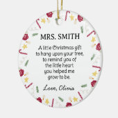 Kerst Favoriete Leraar Waardering Keramisch Ornament (Links)