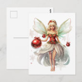 Kerst fee Ornament Briefkaart (Voorkant / Achterkant)
