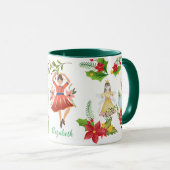 Kerst Feest De Notenkraker Ballet Groen Mok (Voorkant rechts)