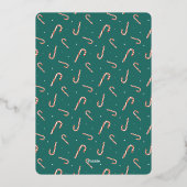 Kerst Feest Uitnodiging Folie Vakantie Kaart (Achterkant)