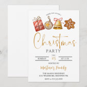 Kerst Feest Uitnodigingen Kerstbrunch (Voorkant / Achterkant)