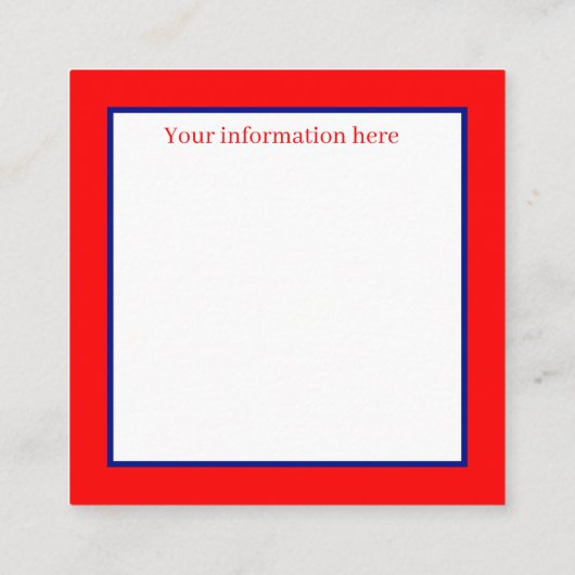 kerst-feestdag vierkante visitekaartje (Achterkant)