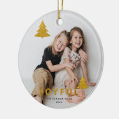 Kerst Feestdagen 2 Foto Familie Keepsake Keramisch Ornament (Links)