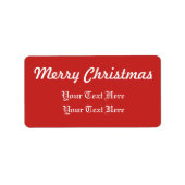 Kerst/Feestdagen Adresetiketten met Sjablonen Etiket (Voorkant)