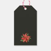 Kerst Feestdagen bessen groen botanisch Cadeaulabel (Achterkant)