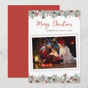 Kerst Feestdagen Botanische Familie Foto Feestdagenkaart