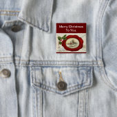 Kerst Feestdagen Button Pin (In situ)