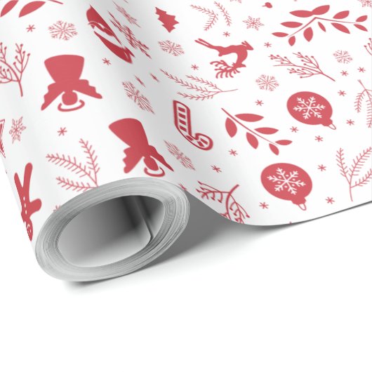 Kerst Feestdagen Elementen Cadeaupapier (Rol Hoek)