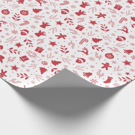Kerst Feestdagen Elementen Cadeaupapier (Hoek)