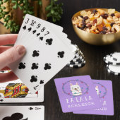 Kerst Feestdagen Fa La Llama gepersonaliseerd Pokerkaarten (Insitu)