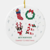 Kerst Feestdagen Familie Aangepast Keramisch Ornament (Achterkant)