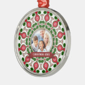 Kerst Feestdagen Familie Keepsake Metalen Ornament (Links)