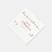 Kerst Feestdagen Familie Party Custom Paper Servet (Hoek)