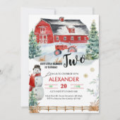 Kerst Feestdagen Feest Verjaardagsuitnodiging Kaart (Voorkant)