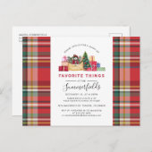 Kerst Feestdagen Feestelijke Favoriete Dingen Part Uitnodiging Briefkaart (Voorkant / Achterkant)