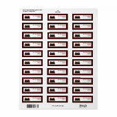 Kerst Feestdagen feestelijke retour adreslabels Etiket (Full Sheet)