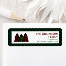 Kerst Feestdagen feestelijke retour adreslabels