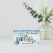 Kerst Feestdagen Foto Dank u Visitekaartje (Staand voorkant)