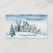 Kerst Feestdagen Foto Dank u Visitekaartje (Voorkant)