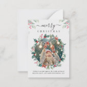 Kerst Feestdagen Foto Mistletoe Botanical Notitiekaartje (Voorkant)