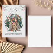 Kerst Feestdagen Foto Mistletoe Botanical Notitiekaartje