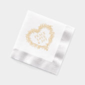 Kerst feestdagen gouden maretak hart vrede liefde folie servetten (Links)