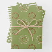 Kerst Feestdagen Groen Wit Vrolijk en helder Inpakpapier Vel (In situ)