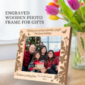 Kerst Feestdagen Groet Laser geëtst Afbeelding Gegraveerde Lijstjes