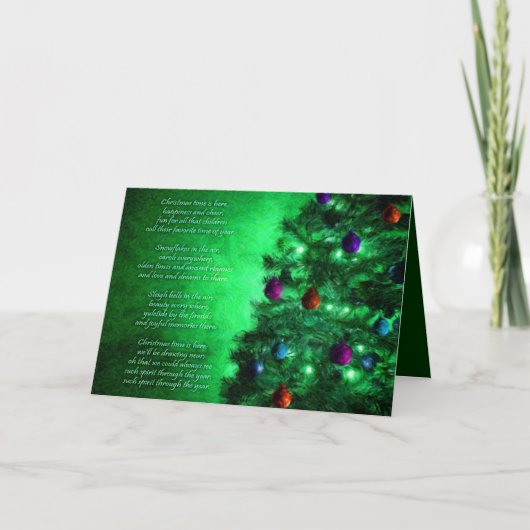 kerst feestdagen kaart (Voorkant)