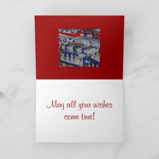 kerst feestdagen kaart (Binnen)