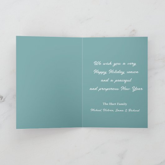 kerst feestdagen kaart (Binnen)