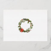 Kerst Feestdagen Kantoor Party Gold Folie Uitnodiging (Achterkant)