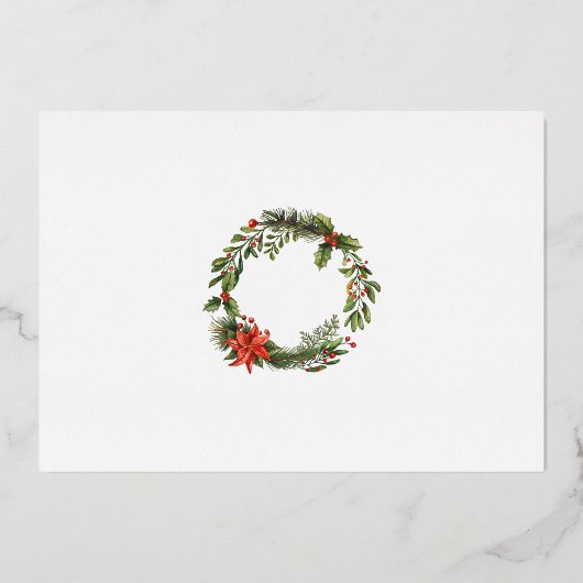 Kerst Feestdagen Kantoor Party Gold Folie Uitnodiging (Achterkant)