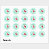 Kerst Feestdagen Kardinaal Custom Gift Mailing Ronde Sticker (Vel)